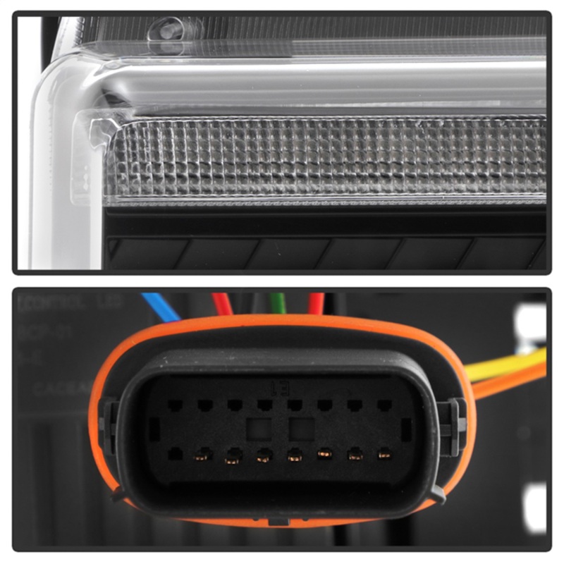 Ford F-350 Headlights - SPYDER - APEX Series Projector - Black - `17-`19