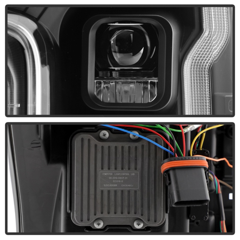 Ford F-350 Headlights - SPYDER - APEX Series Projector - Black - `17-`19