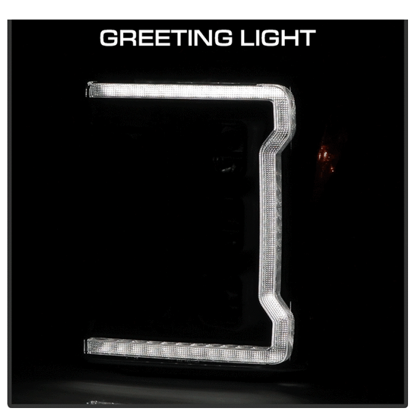 Ford F-350 Headlights - SPYDER - APEX Series Projector - Black - `17-`19