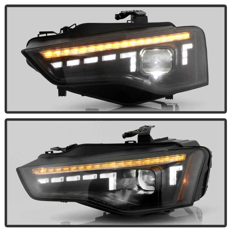 Audi A5 Headlights - SPYDER - High-Power LED Module - Black - `13-`17