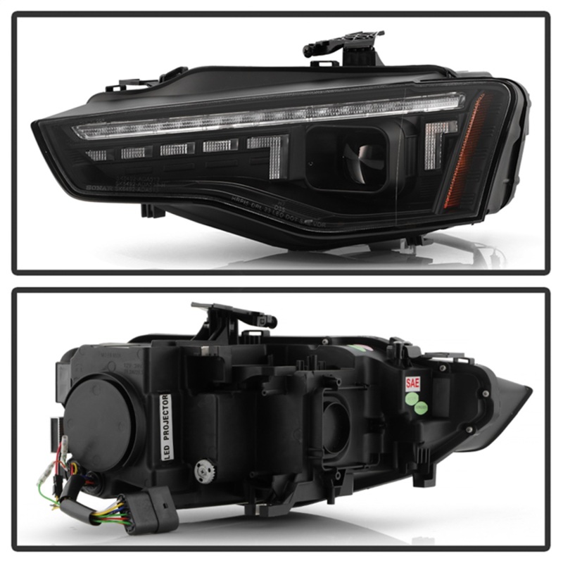 Audi A5 Headlights - SPYDER - High-Power LED Module - Black - `13-`17