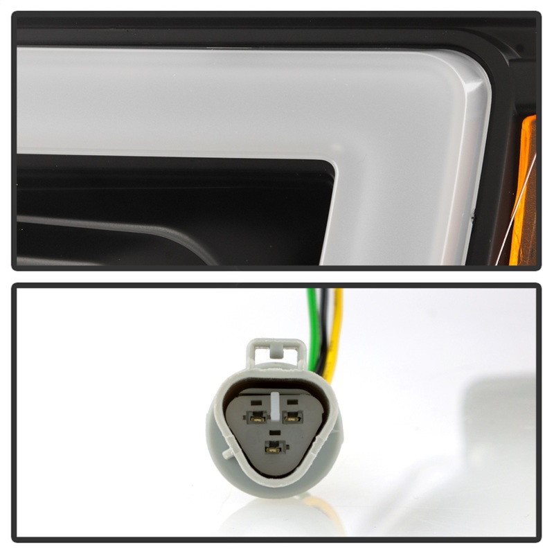 Nissan Frontier Headlights - SPYDER - High-Power LED Module + Sequential LED Turn Signal Lights - Black - `05-`08