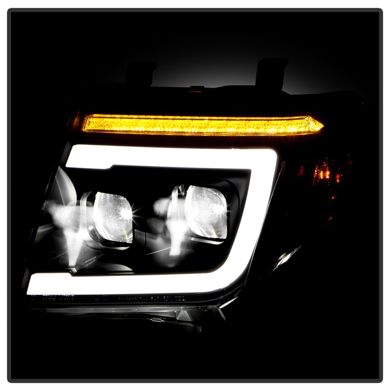 Nissan Frontier Headlights - SPYDER - High-Power LED Module + Sequential LED Turn Signal Lights - Black - `05-`08