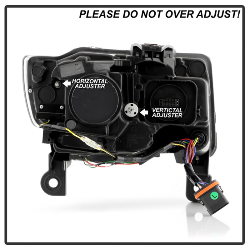 Jeep Grand Cherokee Headlights - SPYDER - High-Power LED, APEX Series, Projector, Factory HID - Black - `14-`21