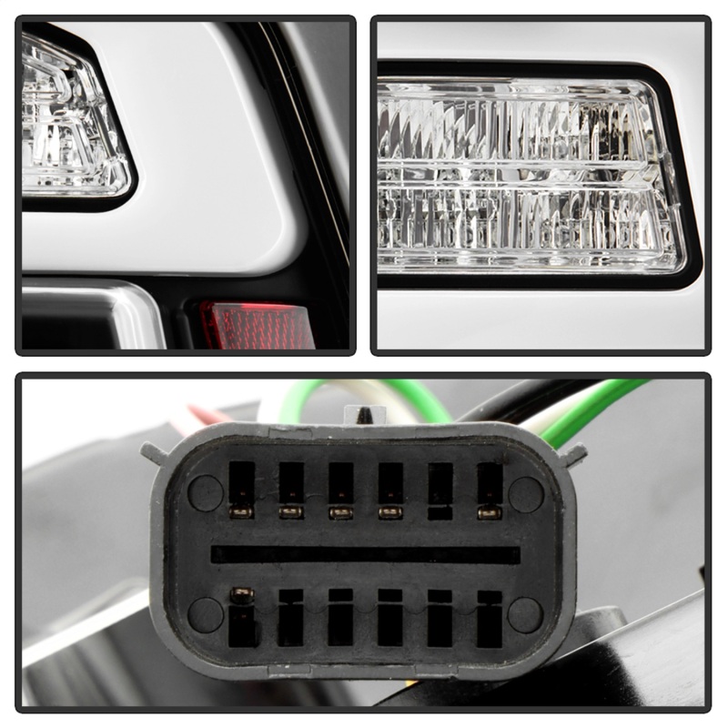Dodge Ram 1500 LED Tail Lights - SPYDER - Spyder Apex - Black - `19-`23