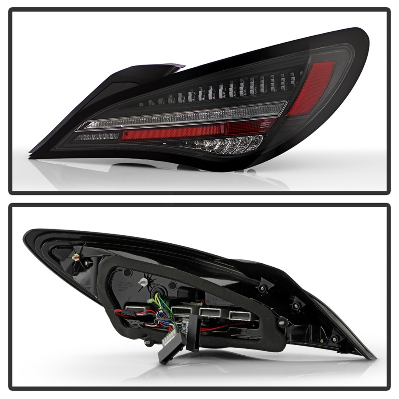 Mercedes-Benz CLA LED Tail Lights - SPYDER - Sequential LED Turn Signal Lights - Black - `14-`19