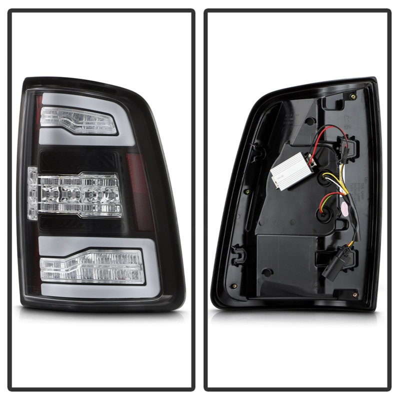 Dodge Ram 3500 LED Tail Lights - SPYDER - Apex Series - Black - `19-`24