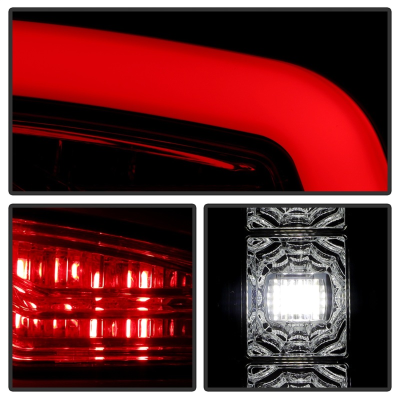 Dodge Ram 3500 LED Tail Lights - SPYDER - Apex Series, Factory LED Tail Lights Model With Blind Spot Module, Sequential Signal Lights - Black - `19-`24