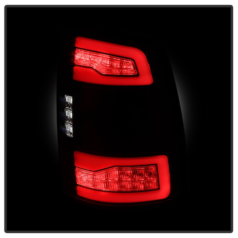 Dodge Ram 3500 LED Tail Lights - SPYDER - Apex Series, Factory LED Tail Lights Model With Blind Spot Module, Sequential Signal Lights - Black - `19-`24