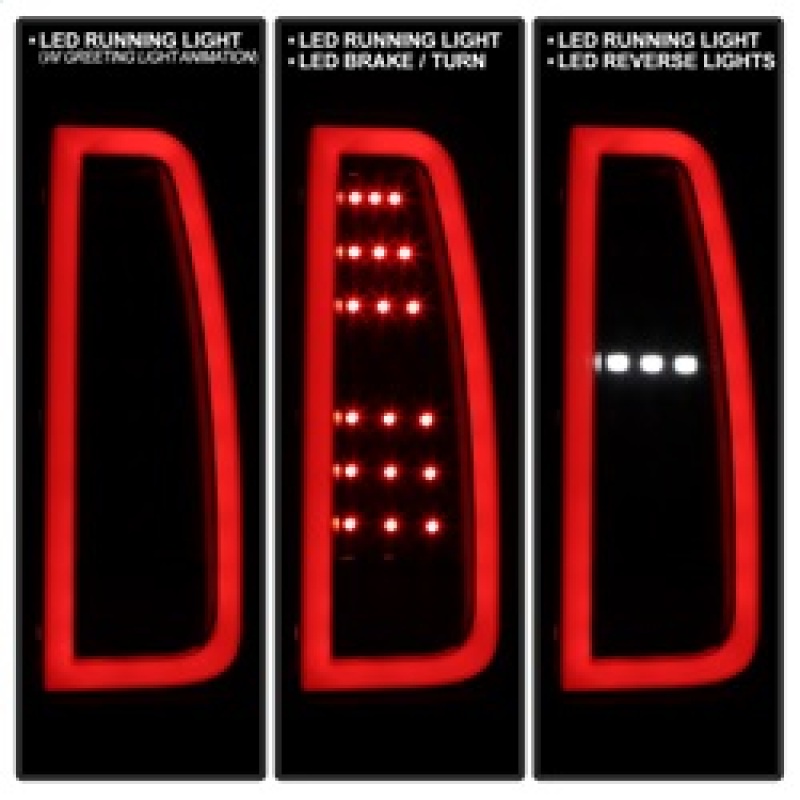 Chevrolet Tahoe LED Tail Lights - Rear - SPYDER - Light Bar - Black Smoke - `15-`20