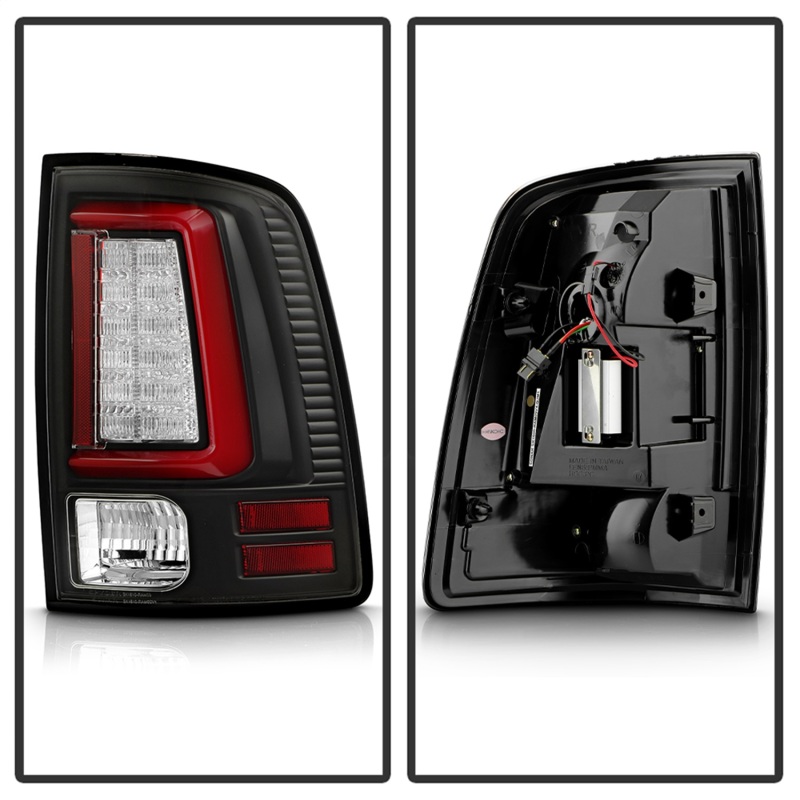 Ram 3500 Tail Lights - SPYDER - Red Light Bar LED, Incandescent Model - Black - `10-`18