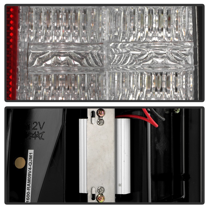 Ram 3500 Tail Lights - SPYDER - Red Light Bar LED, Incandescent Model - Black - `10-`18