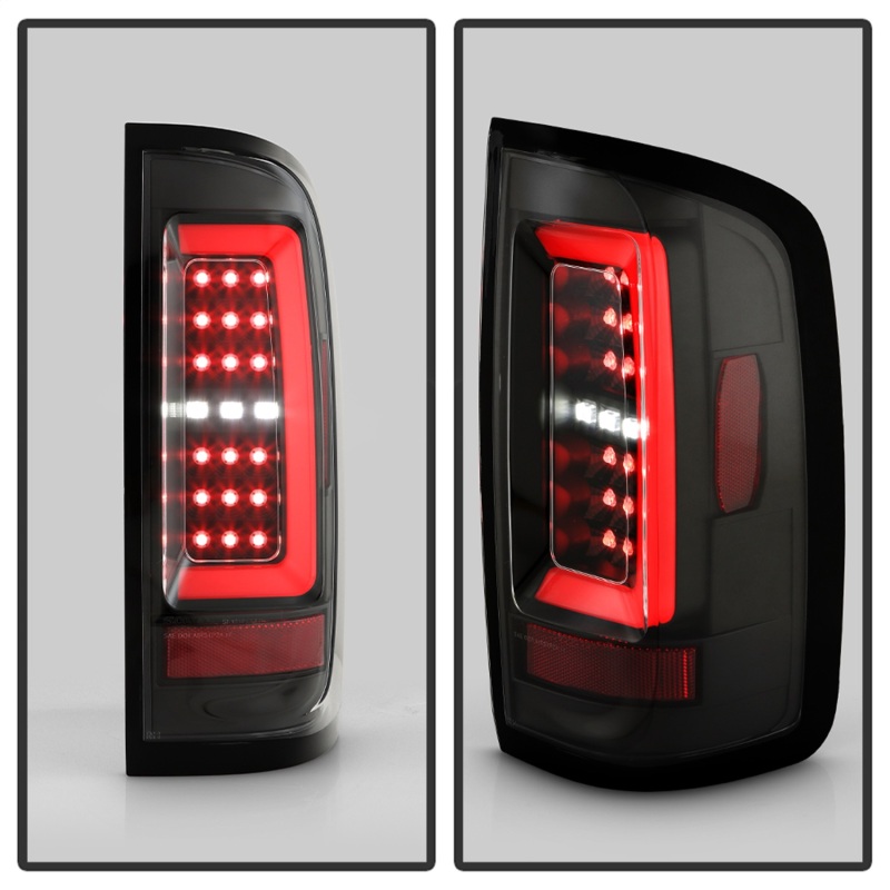 GMC Canyon LED Tail Lights - SPYDER - Red Light Bar - Black - `15-`19