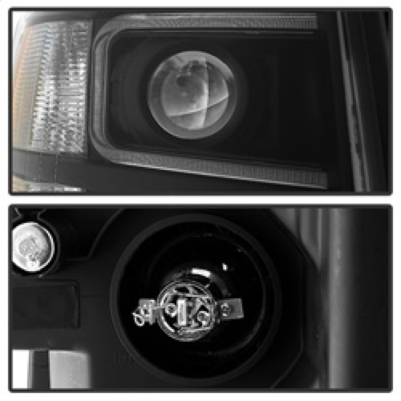 Chevrolet Silverado 2500 HD Headlights - Front - SPYDER - xTune Projector, Light Tube Style - Black - `07-`13