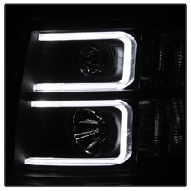Chevrolet Silverado 2500 HD Headlights - Front - SPYDER - xTune Projector, Light Tube Style - Black - `07-`13