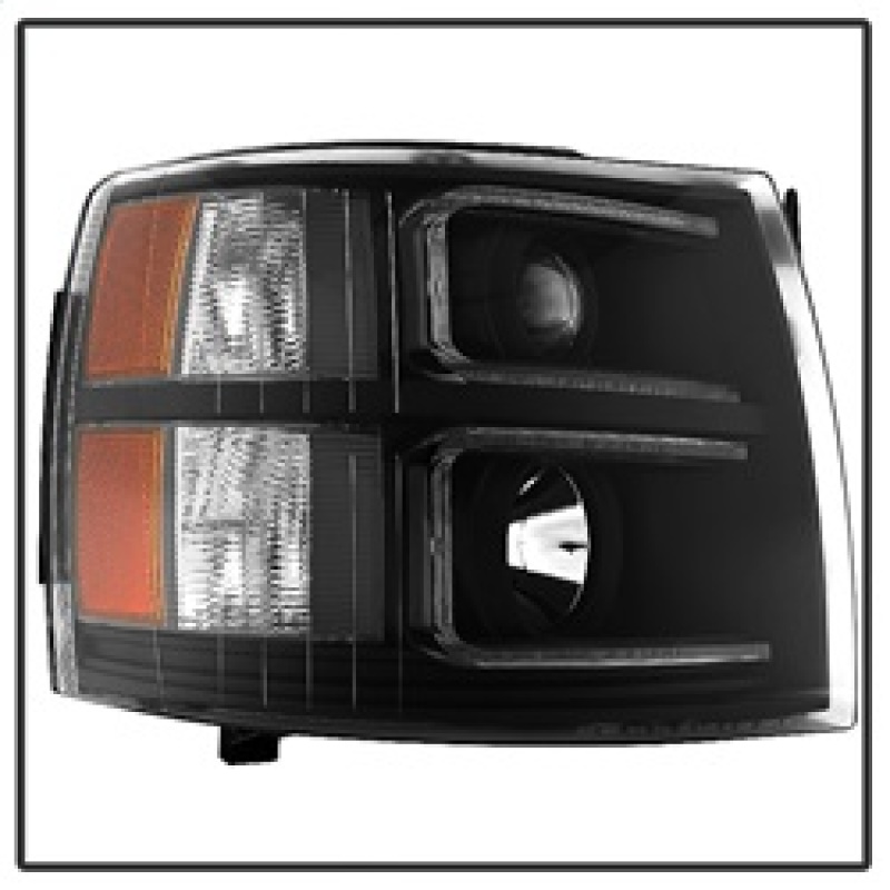 Chevrolet Silverado 3500 HD Headlights - Front - SPYDER - xTune Projector, Light Tube Style - Black - `07-`13