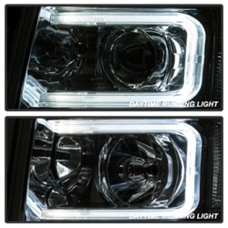 Chevrolet Silverado 1500 Headlights - Front - SPYDER - xTune Halo Projector, Light Tube Style - Chrome - `07-`13
