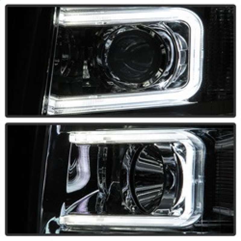 Chevrolet Silverado 1500 Headlights - Front - SPYDER - xTune Halo Projector, Light Tube Style - Chrome - `07-`13