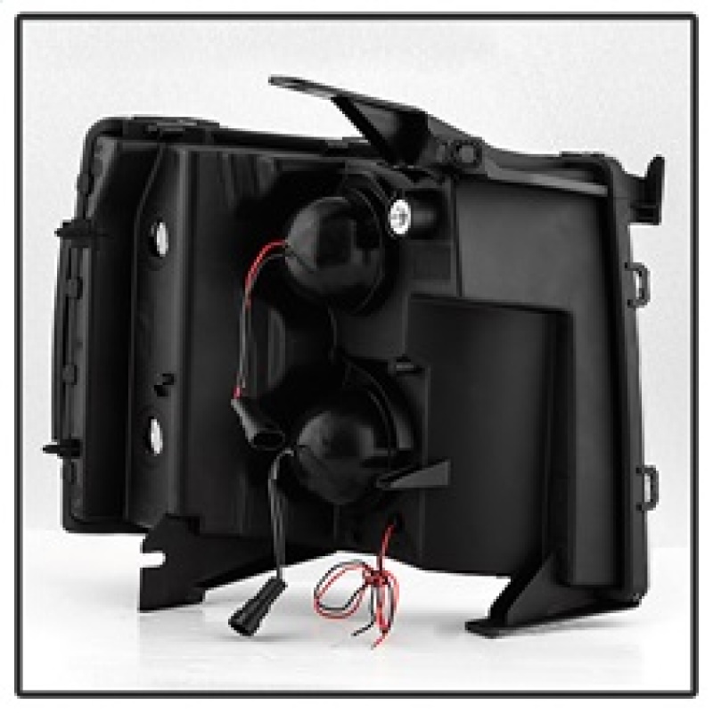 Chevrolet Silverado 2500 HD Headlights - Front - SPYDER - xTune Halo Projector, Light Tube Style - Chrome - `07-`13