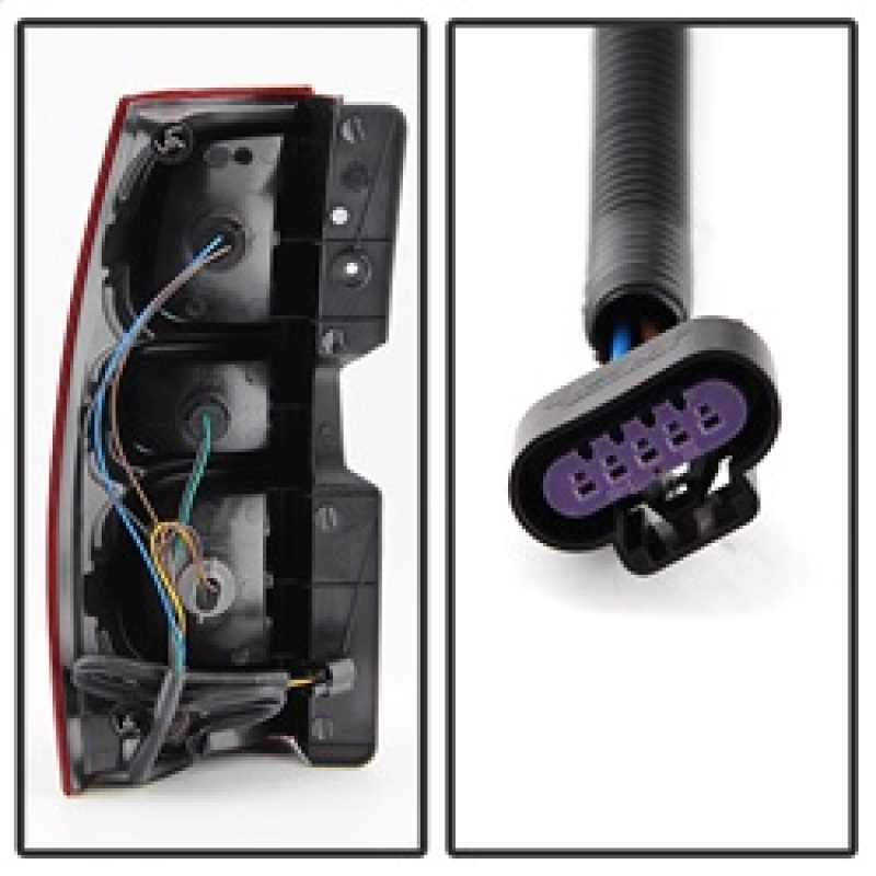 Chevrolet Suburban Tail Lights - Rear - SPYDER - xTune OEM Style, LED - Red Smoked - `07-`13