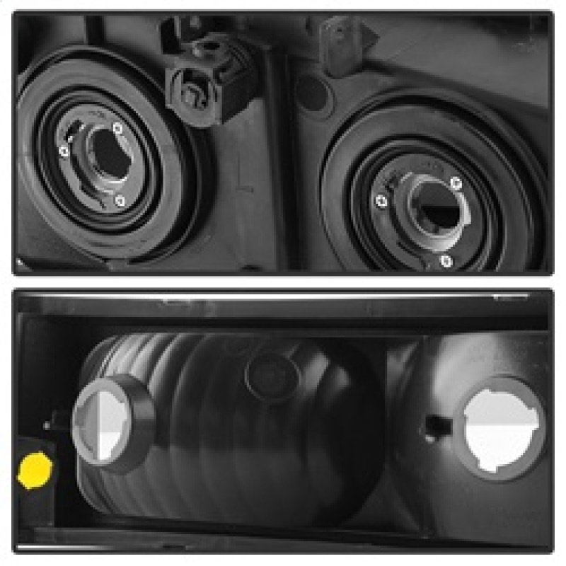 Chevrolet Silverado 2500HD Headlights with Bumper Lights - Front - SPYDER - xTune Crystal with Bumper Lights - Black Smoked - `03-`06