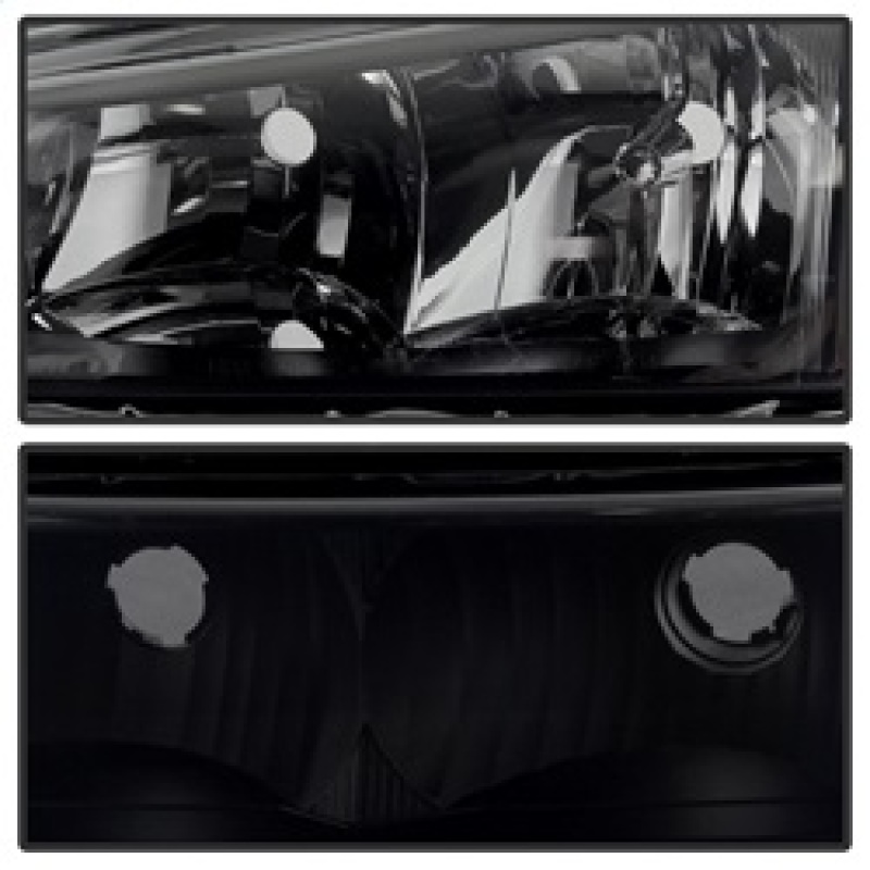 Chevrolet Silverado 2500HD Headlights with Bumper Lights - Front - SPYDER - xTune Crystal with Bumper Lights - Black Smoked - `03-`06