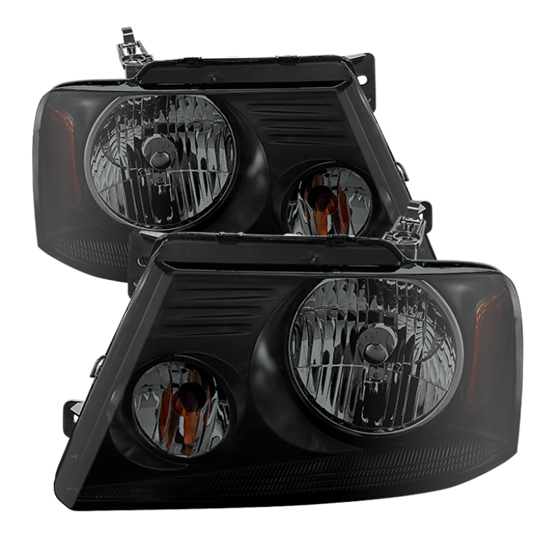 Ford F-150 Headlights - Front - SPYDER - xTune Crystal - Amber/Black Smoked - `04-`08