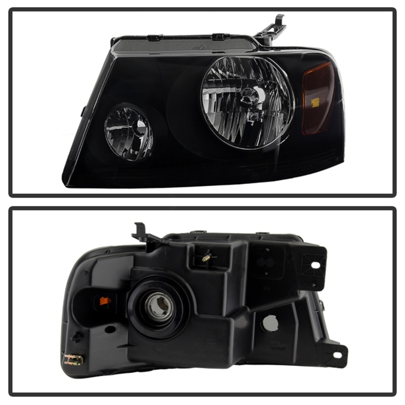 Ford F-150 Headlights - Front - SPYDER - xTune Crystal - Amber/Black Smoked - `04-`08