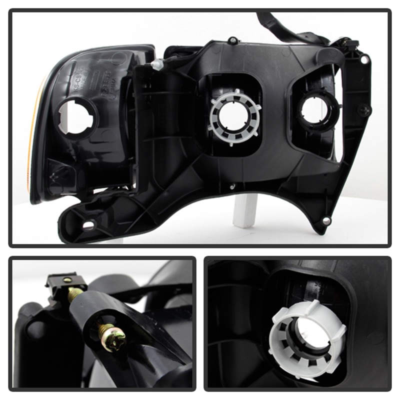 Dodge Ram Sport Headlights - SPYDER - xTune - Black - `99-`02