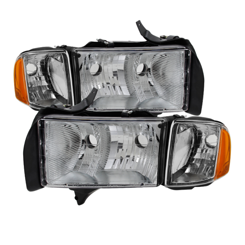 Dodge Ram Sport Headlights - SPYDER - xTune - Chrome - `99-`02
