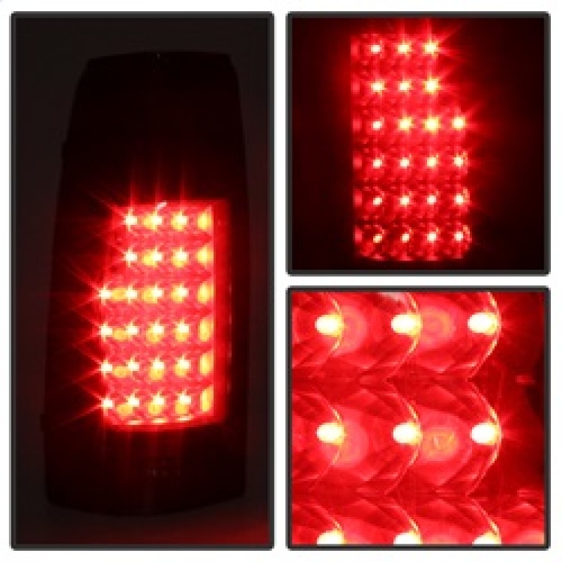 GMC Yukon Tail Lights - Rear - SPYDER - xTune LED - Black Smoked - `99-`00