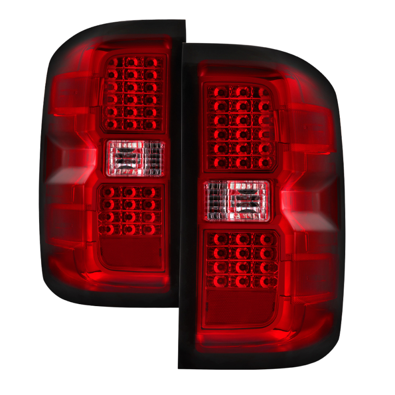 Chevrolet Silverado 1500 Tail Lights - SPYDER - xTune LED - Red Clear - `14-`16