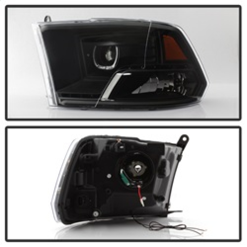 Dodge Ram Headlights - SPYDER - Halo LED Projector - Black - `09-`14