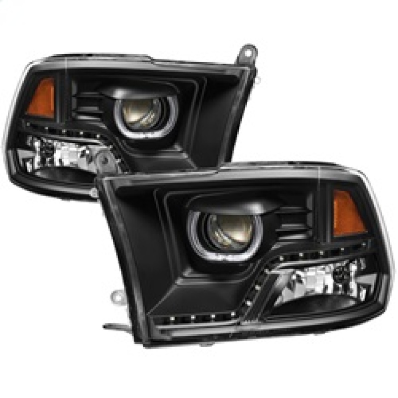 Dodge Ram Headlights - SPYDER - Halo LED Projector - Black - `09-`14