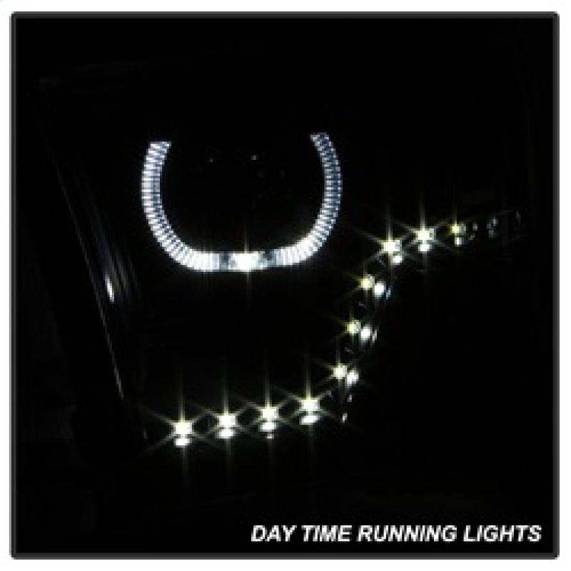 Dodge Ram Headlights - SPYDER - xTune Halo LED Projector - Black Smoke - `09-`14