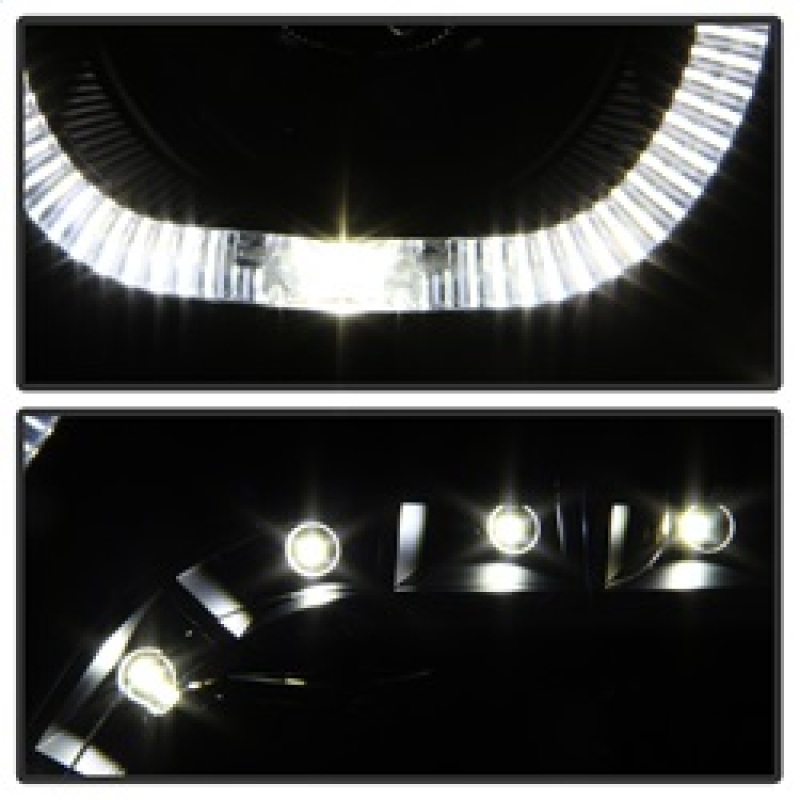 Dodge Ram Headlights - SPYDER - xTune Halo LED Projector - Black Smoke - `09-`14