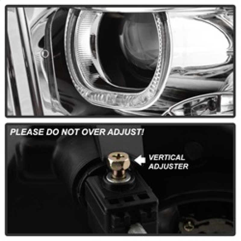 Dodge Ram Headlights - SPYDER - Halo LED Projector - Chrome - `09-`14