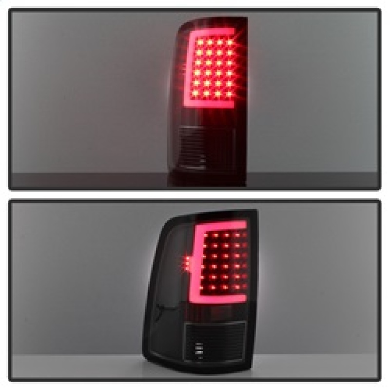 Dodge Ram 1500 Tail Lights - SPYDER - xTune LED Incandescent Model - Black Smoke - `09-`18