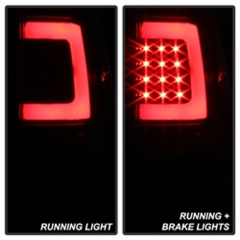 Toyota Tundra Tail Lights - SPYDER - Light Bar LED - Black - `07-`13