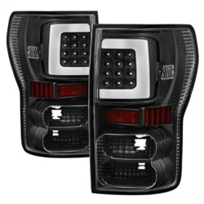 Toyota Tundra Tail Lights - SPYDER - Light Bar LED - Black - `07-`13