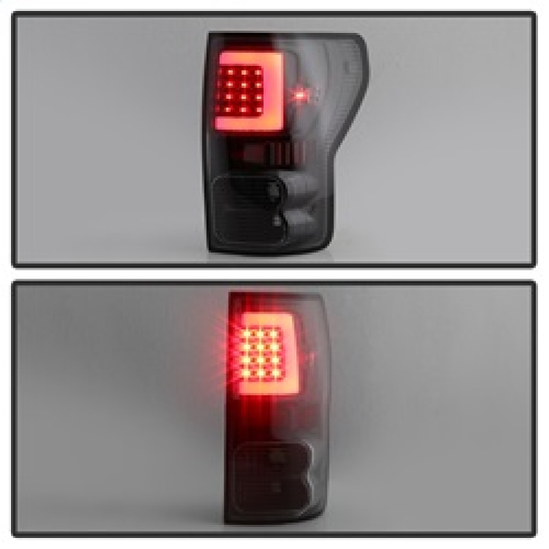 Toyota Tundra Tail Lights - SPYDER - Light Bar LED - Black - `07-`13