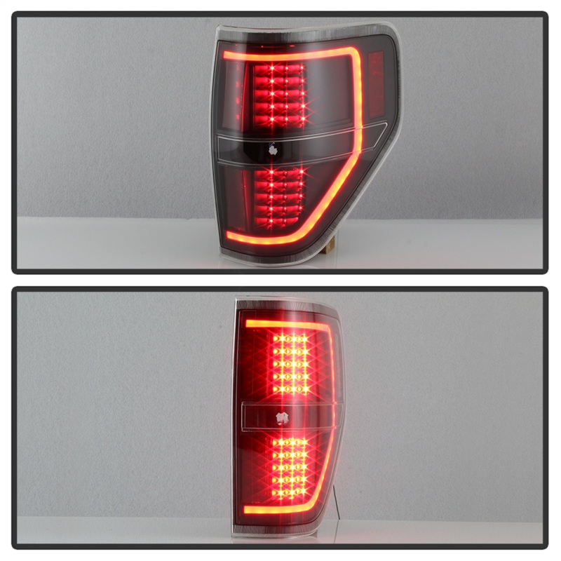 Ford F-150 Tail Lights - SPYDER - xTune Light Bar LED - Black - `09-`14