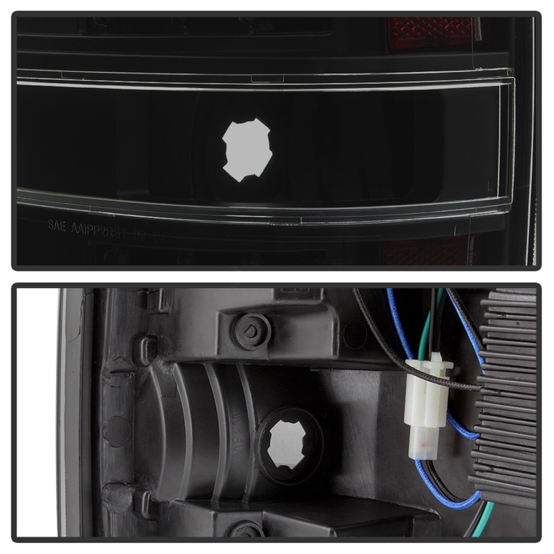 Ford F-150 Tail Lights - SPYDER - Light Bar LED - Black Smoke - `09-`14