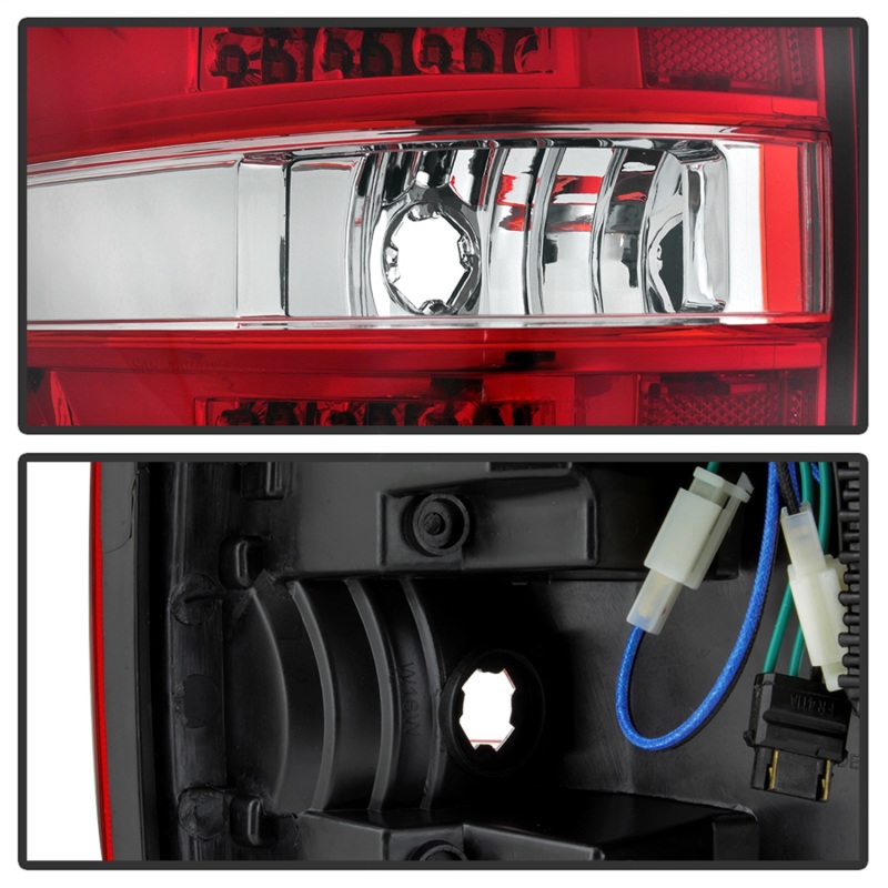 Ford F-150 Tail Lights - SPYDER - Light Bar LED - Red Clear - `09-`14