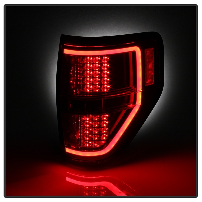 Ford F-150 Tail Lights - SPYDER - Light Bar LED - Red Clear - `09-`14