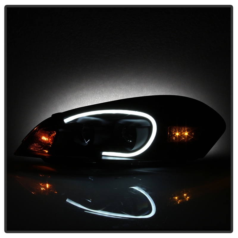 Chevrolet Impala Headlights - SPYDER - LED Light Bar - Black Smoke - `06-`13