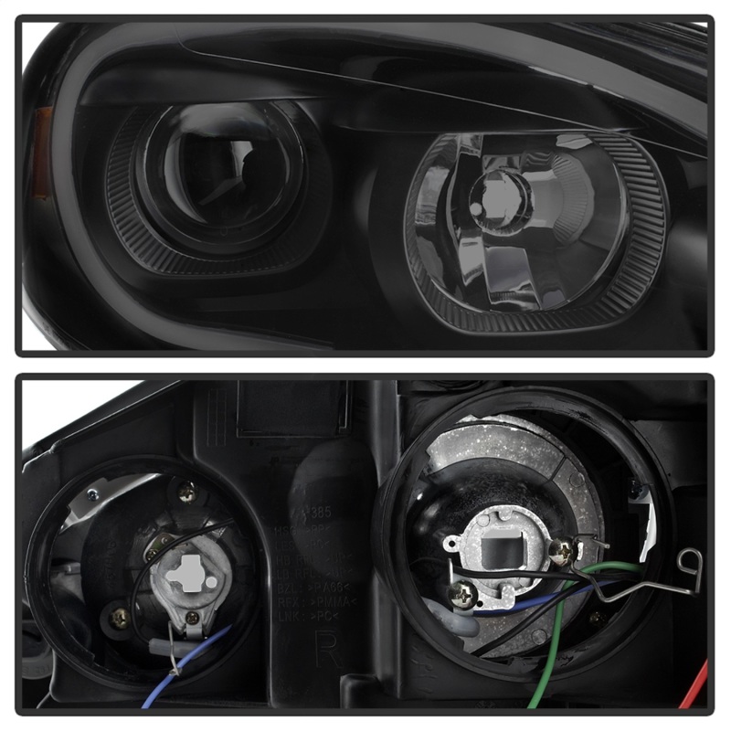 Chevrolet Impala Headlights - SPYDER - LED Light Bar - Black Smoke - `06-`13