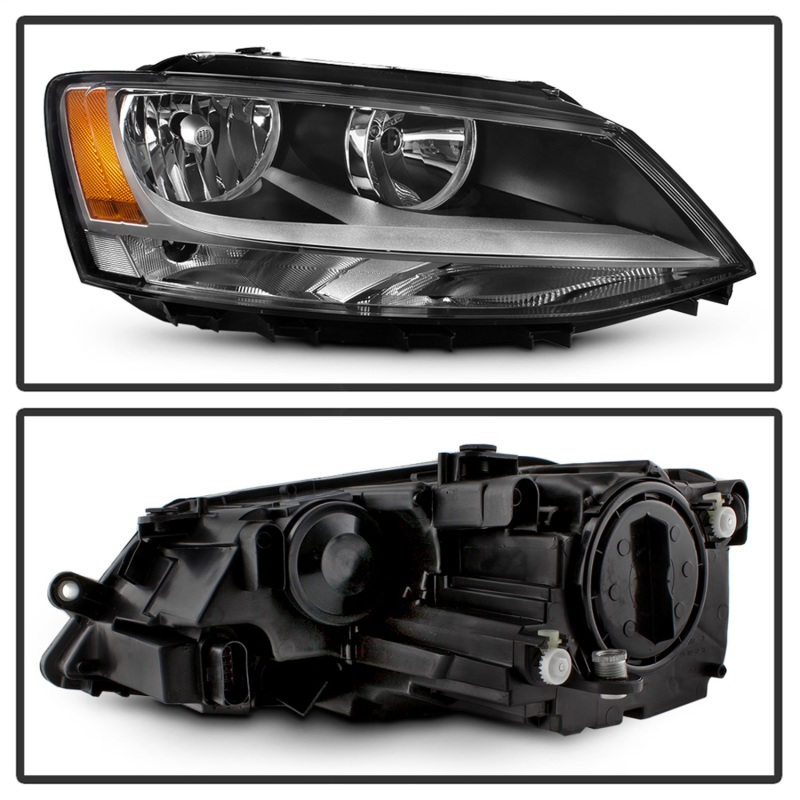 Volkswagen Jetta Headlights - SPYDER - OEM Style, Halogen - Chrome - `11-`18