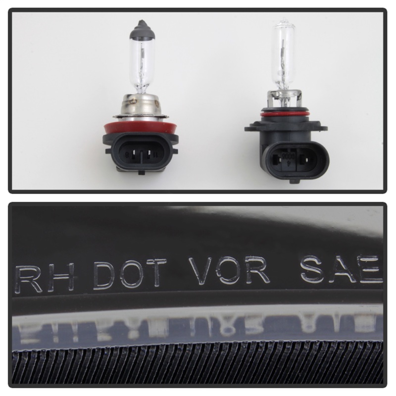 Ford Escape Headlights - SPYDER - OEM Style - Black - `13-`16