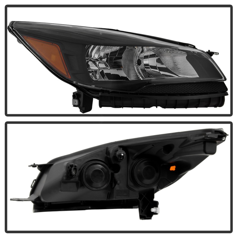 Ford Escape Headlights - SPYDER - OEM Style - Black - `13-`16